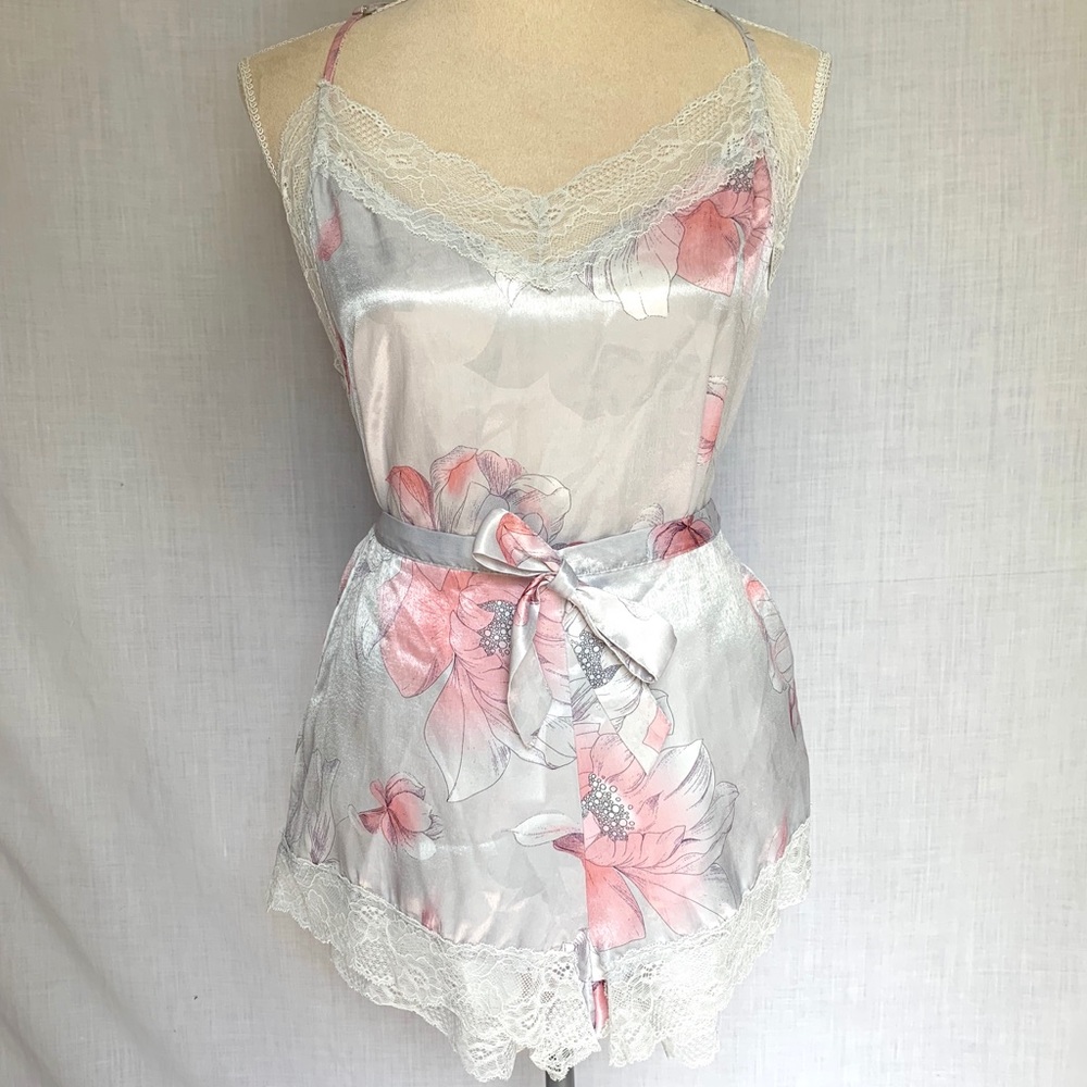 2 piece Silky Floral Lounge Set